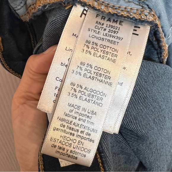 FRAME Le Skinny de Jeanne Longstreet Frayed Hem. Size 31 - Picture 9 of 9